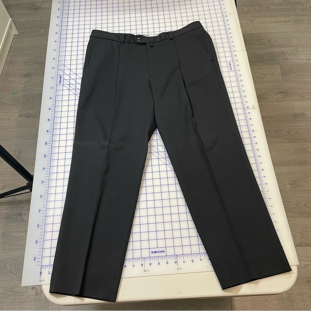 Men's Black Dress Pants - Modern Tailored Straight Fit